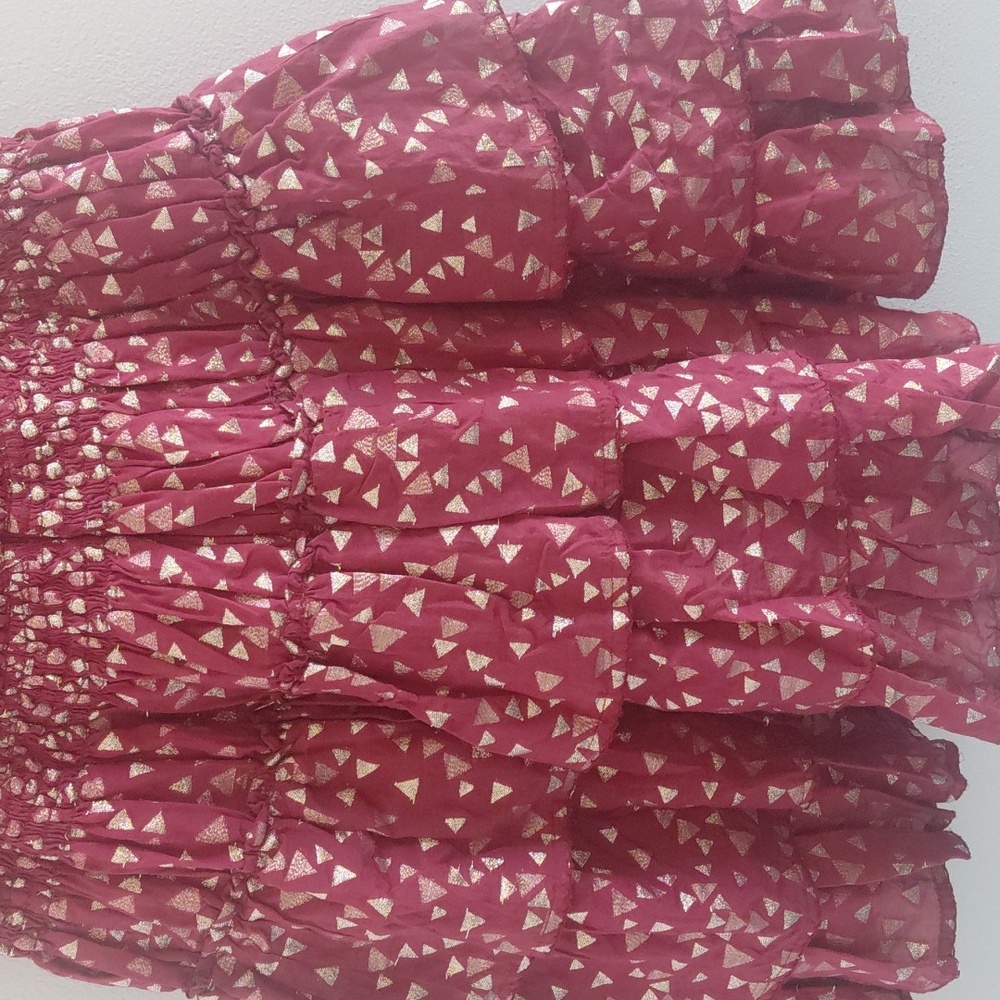 Anthropologie Kids' Burgundy Ruffle Dress - Picture 8 of 8